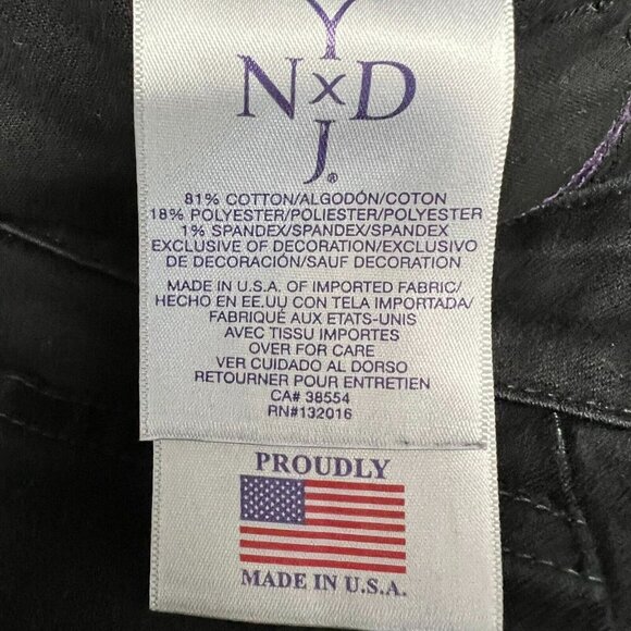 NYDJ Womens Black Mid Rise Denim 5 Pocket Design Legging Skinny Leg Jeans Sz 8 - Picture 9 of 10
